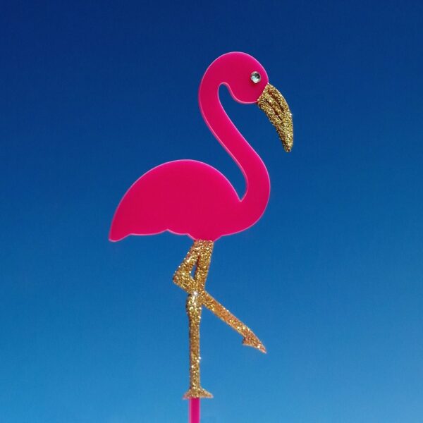 Topo de Bolo Flamingo